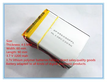 Cel mai bun baterie brand Dimensiune 456090 3.7 V 3200mah Baterie Litiu-polimer Cu Bord de Protecție Pentru Tableta Ainol V3000HD MP4 GPS Gratuit
