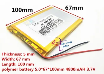 Cel mai bun marca baterie 3.7 V 4800mAH (polimer litiu-ion baterie) Li-ion baterie pentru tableta pc de 7 inch, 8 inch 9inch [5067100] Gratuit Sh