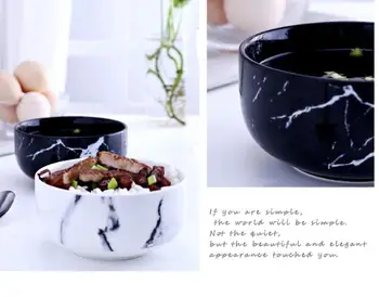 Cereale marmură boluri de orez bucătărie veselă acasă decorare design creativ ceramice castron de supa cu taitei castron ceramic instrumente
