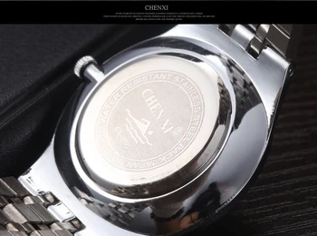 CHENXI Interval de timp a Crescut de aur ceasuri de Marcă de Lux pentru Bărbați Cuarț Ceas relojes Plin de Oțel Band Analog Casual Barbati Femei ceas de sex masculin