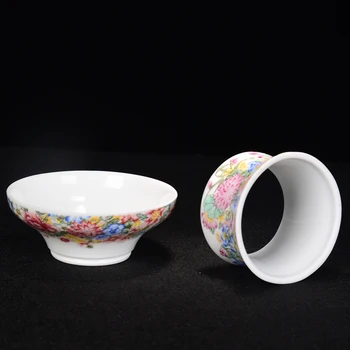 Chineză Dehua Ceramica Portelan Pictat Manual Ceai Scurgeri De Ceai, Cafea Filtru De Culoare Email La Gratar Flori Ceainic Ceai Accesorii