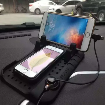 CHIZIYO Nou Design Multi-funcțional Magnetic Taxa De Silicon Anti-Alunecare Mat de Navigație Auto Telefon Mobil Încărcător USB