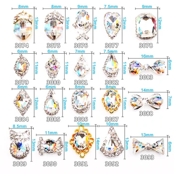 Clar Pietricele Albe DIY Farmece 3D Nail Art Decor de cristal în Formă de Aliaj de Unghii Arta Diamant Decorarea Unghiilor Lacrimi de Aprovizionare