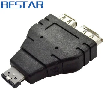 Combo numărul tag-ului Power over eSATA, USB 2.0 la eSATA & USB Splitter Adaptor Convertor conector