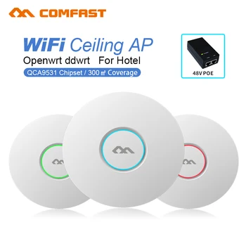 COMFAST CF-E320V2 de Interior Wireless Router 300M Tavan AP Openwrt Punct de Acces WiFi AP 6dbi Antena 48vpoe Wi-fi Amplificator de Semnal