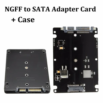 Convertor Adaptor Cazul B Cheie Soclu 2 M. 2 unitati solid state (SATA) SSD de 2.5 SATA Adaptor Adaptor de Card cu Negru Cazul