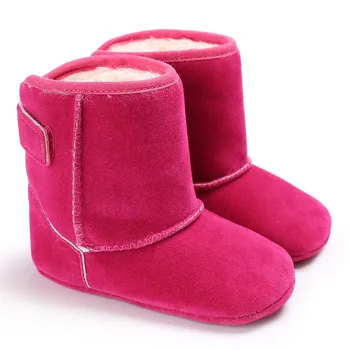 Copii Cizme de Zapada 2017 Iarna piele nubuc Copil Băiat Pantofi Fete Moale Caldă Copii Copilul Primele pantofi de Mers pe jos 0-18M