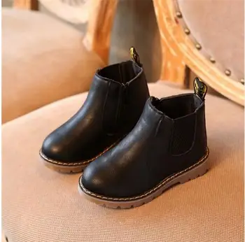 Copii de Toamna pentru Copii Baieti Oxford Pantofi Pentru Copii Cizme Rochie Fete de Moda Cizme Martin Copilul PU Piele Cizme Maro Negru Gri