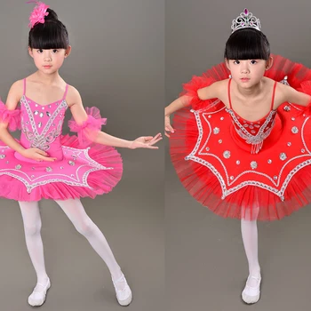 Copii Paiete Lacul Lebedelor Balet dans rochie tutu Profesional Platou Rochie de Balet Pentru Fete Petrecere Scena de Balet pentru dans Dress