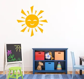 Copii Pepinieră de Soare Model de Perete Decal Vinil Detașabil Drăguț Soare Autocolante de Perete Pentru Camere de Copii Copilul Artă Murală Design Interior SYY712