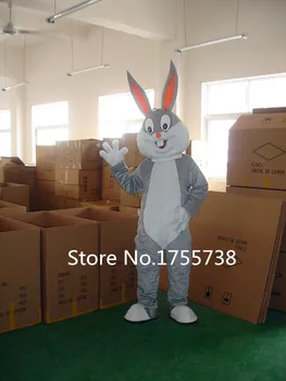 Copiii adulți Dimensiune gri Bugs Bunny Mascota Costum de Iepure Pentru Festivaluri Rochie de Petrecere