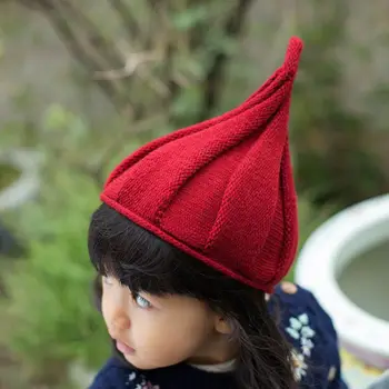 Copil Pălărie de Crăciun 1-3Y Fete Baby Boy Toamna Iarna Pălării Maree Trebuie să Moară de vânt Ascuțit Capac Copil Tricot Magic Noutate Pălărie de Crăciun