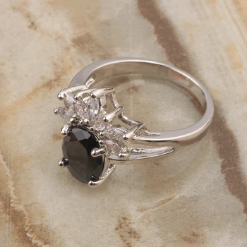 Costisitoare Onix Negru Alb Cubic zirconia Argint 925 Petrecere la Modă Jewelrys Inele NE# Dimensiune 6 7 8 9 S0988