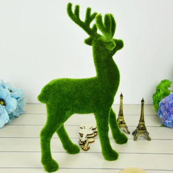 Creative Iarbă Artificială Gazon Mici Animale Drăguț De Crăciun Reni Fals Cerb Plastic Mușchi De Piatră Decorative Acasă Tabelul Dispaly