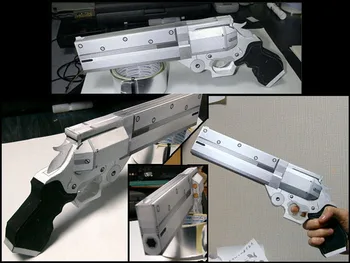 Cs 1: 1 armă de foc de revolver Vash Arma 3D model din hârtie DIY manual pistol