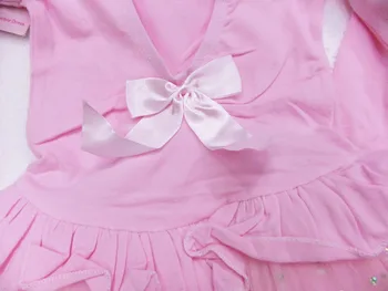 Cu ridicata Și cu amănuntul 2 - 6 ani Roz si alb cu maneci Lungi Fata fusta de balet,copilul tutu dress rochie de printesa,fusta copii Marime:S-XL