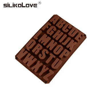 Cub de gheata Tava de 26 engleză Scrisoare în Formă 3D Silicon Mucegai de Copt Ciocolata Jeleu Matrite