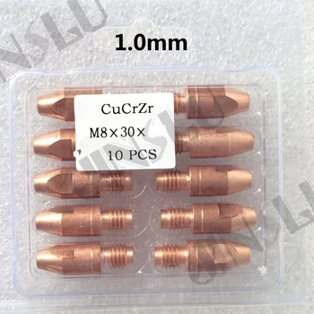 CuCrZr 10PK tip de Contact M8 x 30 1.0 mm MB 36 KD 36KD 400 401 500 DE 551 de Sudare MIG Lanterna 501D