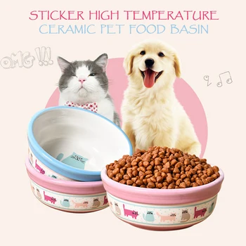 Câine De Companie Pisici Apă Boluri De Desene Animate Boluri Ceramica Pentru Câini De Călătorie Camping Foraj Alimentare De Alimentare Cu Apă