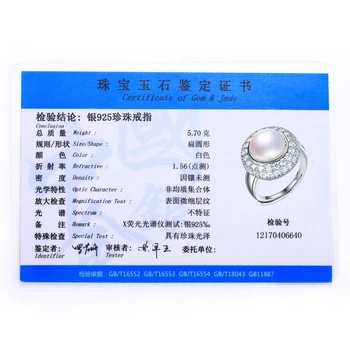 Dainashi 10-10.5 mm de apă Dulce Pearl Inel Stil Nou Cadou Pentru Femei Naturale Pearl Inel Argint 925 Inel Pentru Mama Cadou