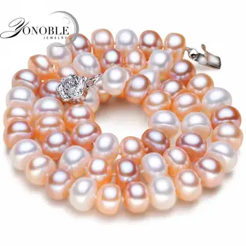 De apă dulce adevarata perla colier pentru femei,nunta alb perla naturala coliere bijuterii fata de ziua mamei cel mai frumos cadou