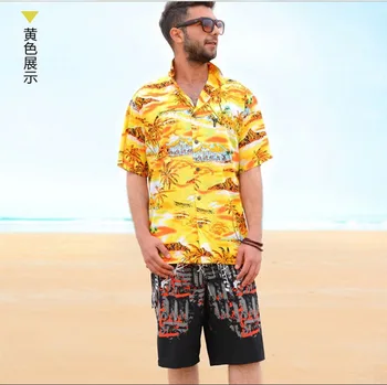 De Brand Nou Mens Tricou Hawaii Casual Cu Mâneci Scurte Vrac Florale De Bumbac Beach Shirt Pentru Om De Înaltă Calitate Camisa Masculino J58