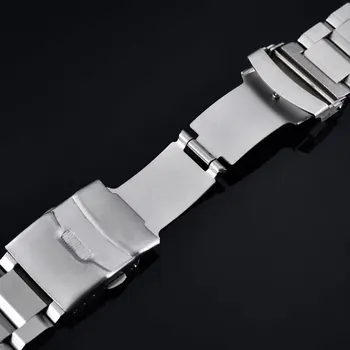 De bună Calitate Argintiu 24mm Bărbați Femei din Oțel Inoxidabil Ceas Trupa Cu 2 Primăvară Baruri Pentru Afaceri Inteligente Ceasuri Curea GD013524