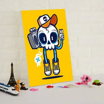 De colorat cu numere de desene animate Robot digital vopsea de numere modular pictura diy pictură digitală gif pentru copii