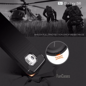 De lux Silicon Caz sFor Samsung Galaxy S6 Edge Caz sFor fundas Samsung S6 Caz Acoperire sumsung hoesje galasky 5.1 inch