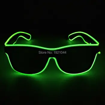 De Vânzare la cald EL Sârmă Stralucitoare ochelari de Soare cu lentile întunecate DC 3V Constantă pe Invertor LED-uri Lumina de Neon up Ochelari de Strălucire Decor Petrecere