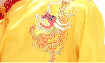 De înaltă Calitate Adulți Copii Tai Chi Wushu Haine cu Maneci Lungi Etnice Dragon Totem Artă Marțială Performence Costume pentru Băieți