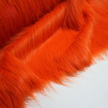 De înaltă calitate de culoare portocaliu închis 9cm pluș tesatura faux blana pentru iarna, haina,vesta,guler de Blana,cape 150*50 cm 1 buc transport gratuit SP2482