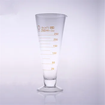 De înaltă calitate de Laborator de 50 ml cilindru gradat cu Scară Conice de Sticlă Ceașcă de Măsurare de Laborator Consumabile