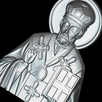 De înaltă calitate, Noul model 3D pentru cnc Sfântul Nicolae 3D sculptat sculptură mașină în fișier STL Religie 