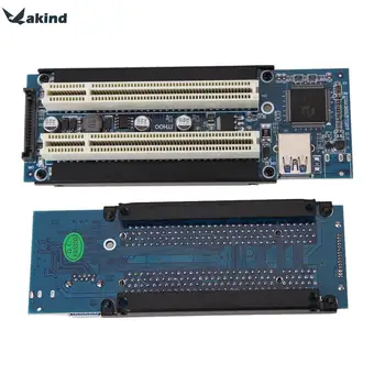 De înaltă Calitate, PCI-E Express X1 la Dual PCI Riser Extinde Adaptor de Card cu 1M USB3.0 Cablu pentru WIN2000/XP/Vista/Win7/Win8/LINUX