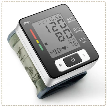 De Îngrijire la domiciliu Portabil Automată Ecran LCD Digital Încheietura Tensiunii Arteriale Monitor Tester Rata de Inima Bate Metru de Monitor