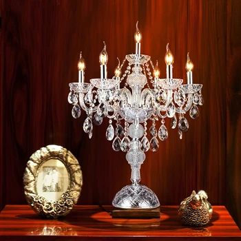 Decorativ, lampa de birou moderna noptieră lămpi moderne de cristal tabelul de iluminat candelabre de cristal masă masă decor