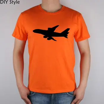 Descriere Airbus A380 silueta T-shirt de Top din Lycra, Bumbac Barbati tricou Nou Design de Înaltă Calitate
