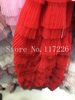 Design frumos de culoare roșie 5yards JRB-121674 de lux broderie de cea mai buna calitate africane cele mai noi tul plasă de dantelă pentru tăierea rochie