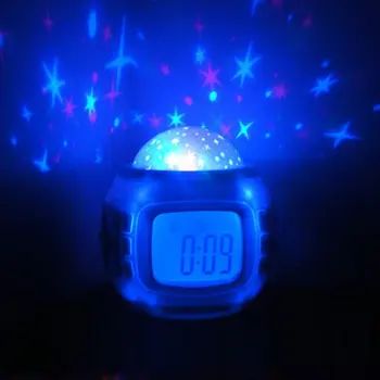 Desktop Ceasuri de Masă Despertador de Muzică digitală Înstelat Cer Stele Proiectie Ceas cu Alarmă Calendar Termometru 5076 Fierbinte