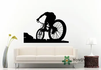 Detașabil de Biciclete Rider Pe Un Munte Autocolant de Perete pentru Biciclete Sport Perete Decal Vinil Murală cu Cameră de Decorare accesorii NY-99