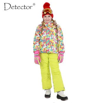 Detector De Fete De Schi Set De Copii În Aer Liber, Waterproof, Windproof Iarna Snowboard Costum Fată De Schi Jacheta De Lână Cald Îmbrăcăminte Exterioară