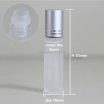 DHL Gratuit 200pcs/lot 10ml mată roller ball sticle de parfum goale,cosmetice containere roll on flacon pentru ulei esential