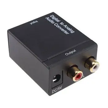 Digital Optic Coaxial Coaxial Toslink să Analog RCA L/R Audio Convertor Adaptor F08331