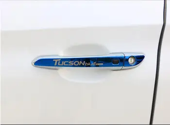 Din Oțel inoxidabil Cu Smart gaură Mâner Portieră Mâner Capac capitonat Pentru Hyundai Tucson Accesorii 2016 2017