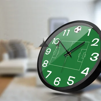 Distracție teren de fotbal model de camera de zi, ceas de perete fanii de Fotbal Acasă ceas de perete dormitor
