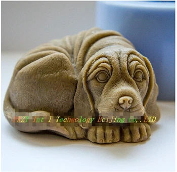 DIY Vinde fierbinte 3D câine în formă de mucegai silicon fondant decorare Tort mucegai animal săpun Manual mucegai aroma de piatră matrite