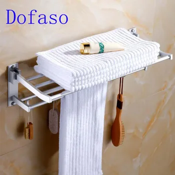 Dofaso baie sau bucatarie hardware rack de stocare suport raft lungime duș organizator suport prosop 40/60cm 2 straturi cu cârlige