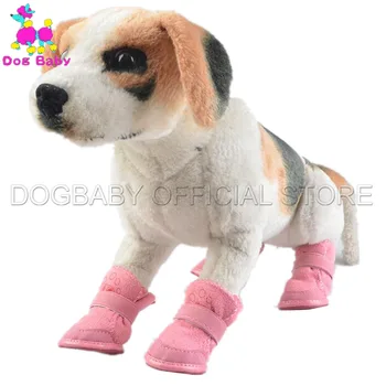 DOGBABY Solid Iarna Câini Pantofi Anti-Alunecare, Bumbac, animale de Companie Borhot Pantofi Ține Wram Pantofi Moi Pentru Chihuahua, Yorkshire Maro Roz 5 Dimensiune