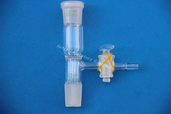 Drept Vid Adaptor de Sticlă, cu partea de sticlă robinetului, 24/29 comun,10mm hose connection